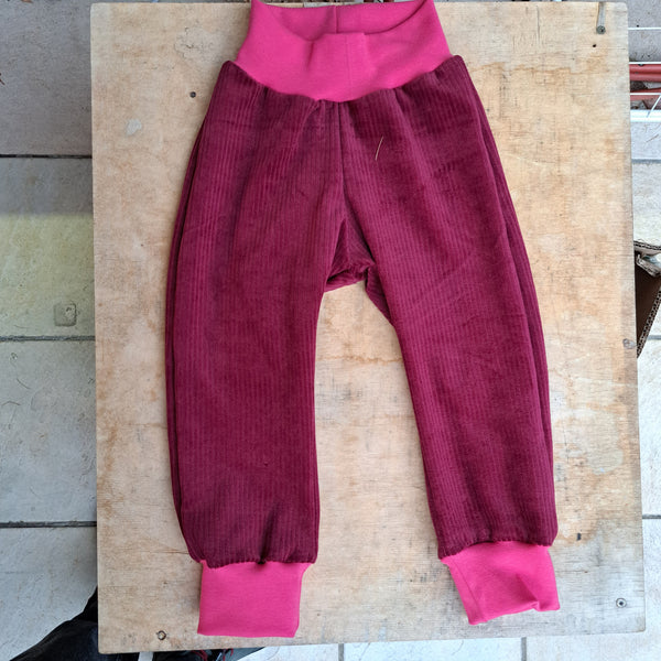 Pantalone Velluto Biologico Fuxia Magenta