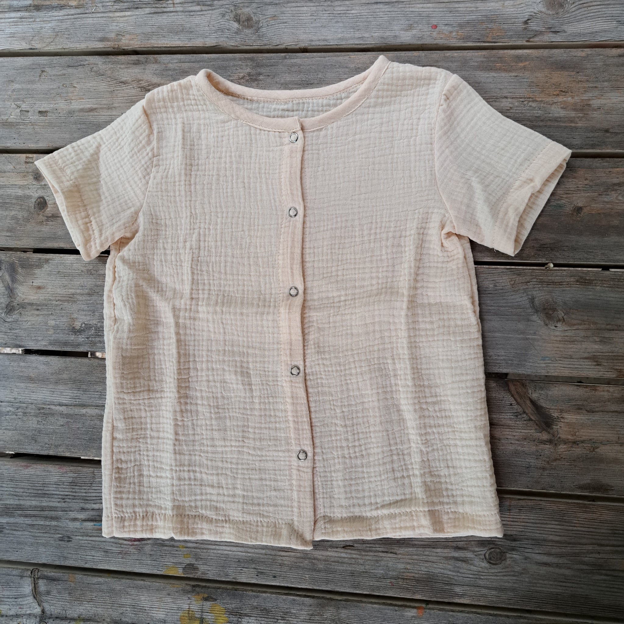 Camicia Bambino in Mussola Bio Naturale