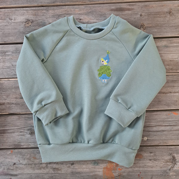Felpa Ricamo Elfo Menta
