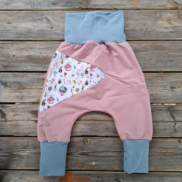 Harem Pants Crescita Casa Needles Azzurro Rosa