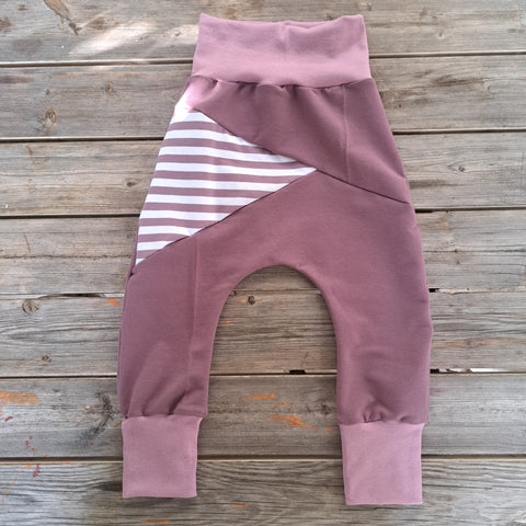 Harem Pants Crescita Righe Lavanda