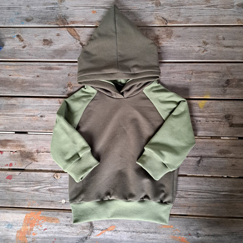 Felpa Bicolor Militare Muschio Felpata