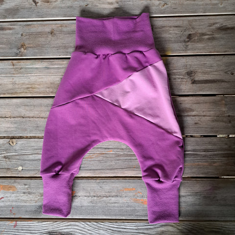 Harem Pants Crescita Bicolor Ciclamino Rosa Felpato