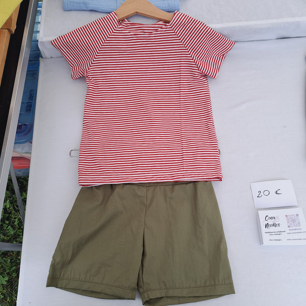 Bermuda in Cotone Verde Militare