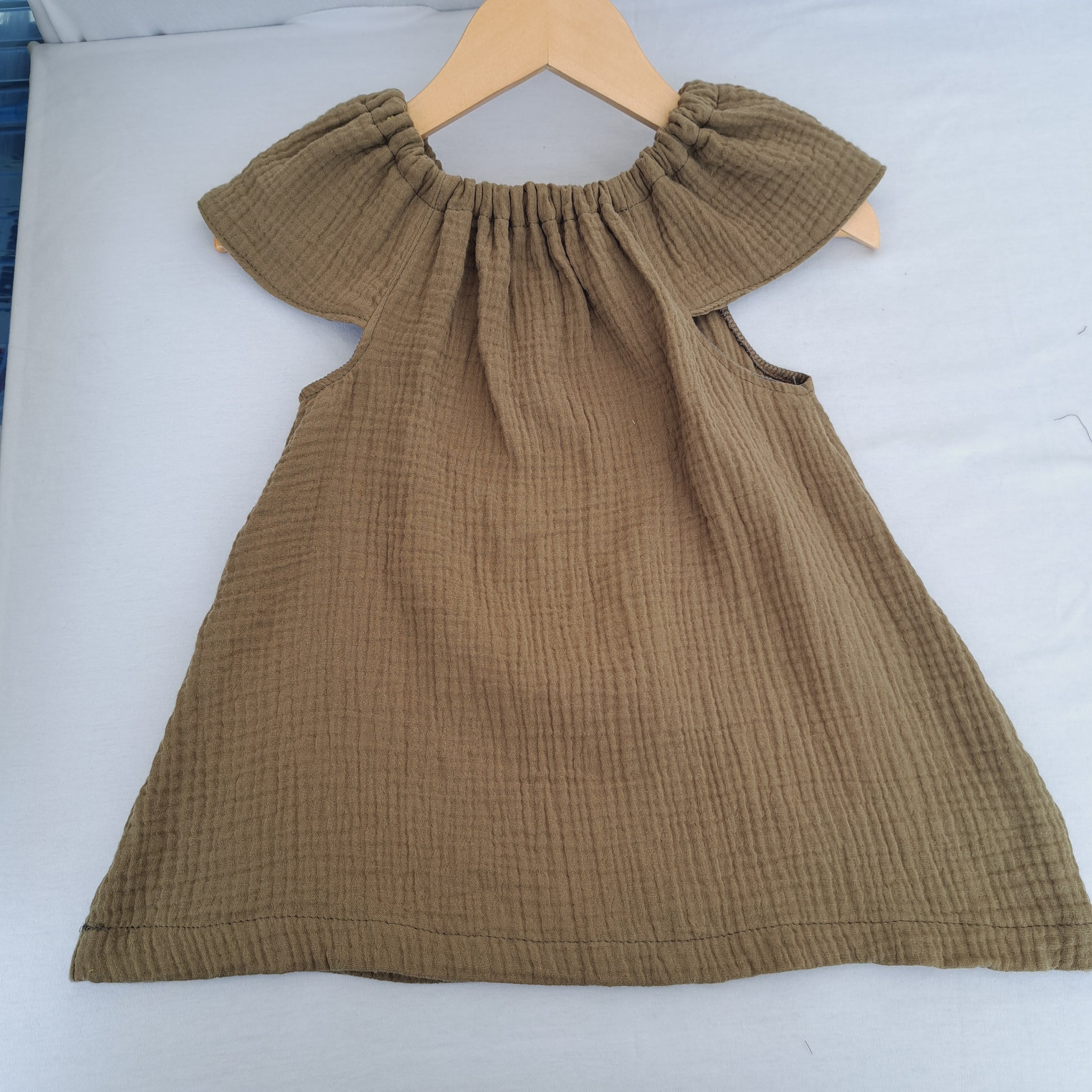 Blusa Bambina in Mussola Verde tg. 110 cm