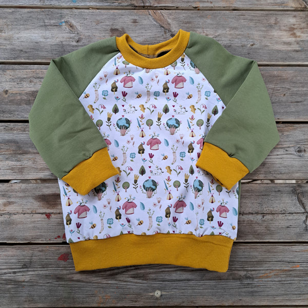 Felpa Casa Needles Muschio Senape