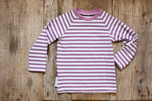 T-shirt Righe Lavanda 1
