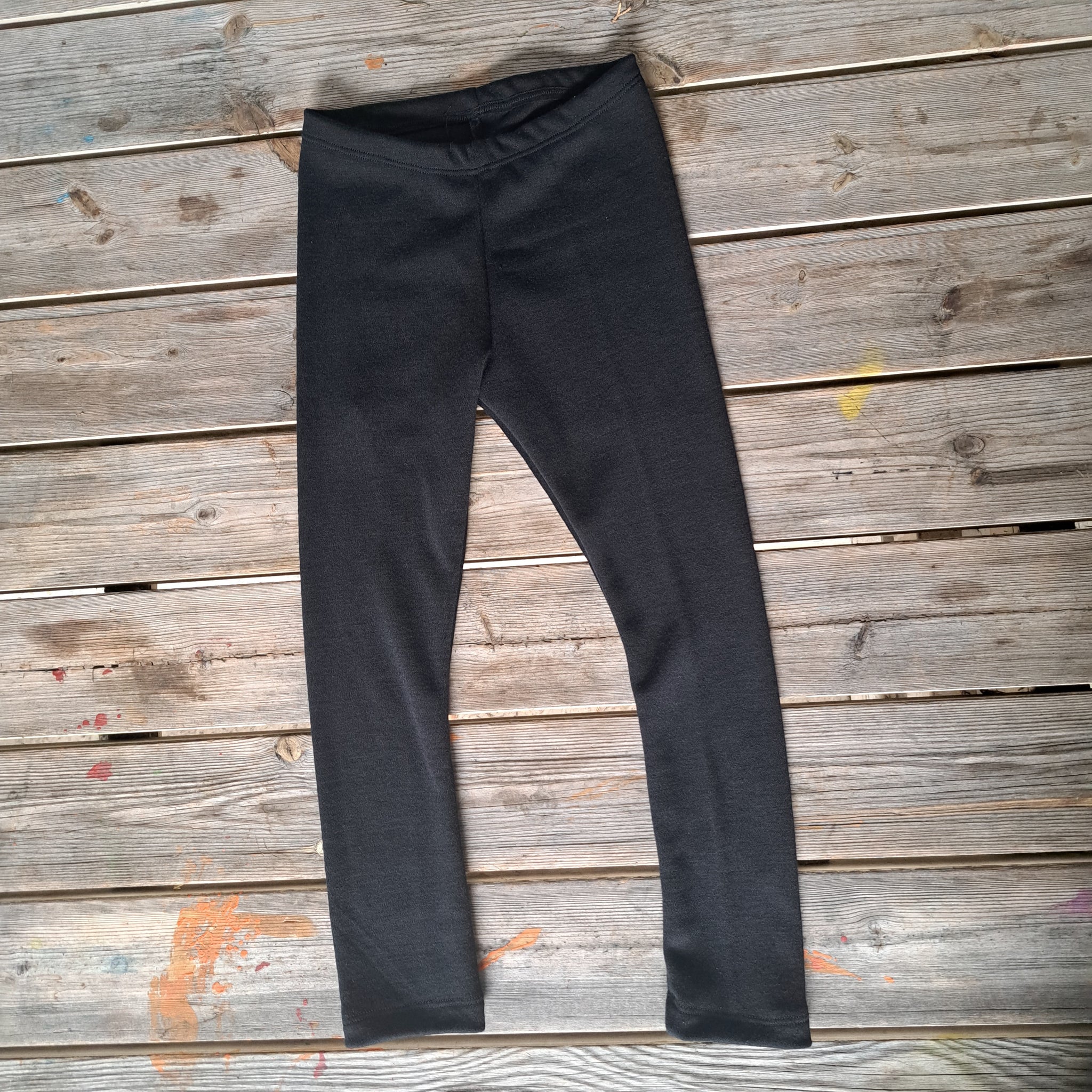 Leggins in Lana Merino Nero