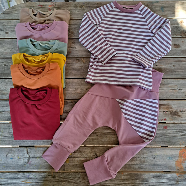 T-shirt Righe Lavanda 1