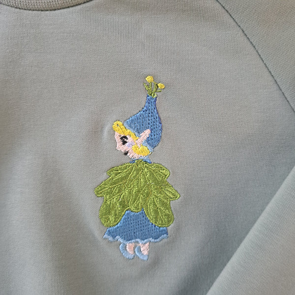 Felpa Ricamo Elfo Menta