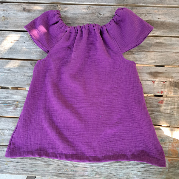 Blusa Bambina in Mussola Ciclamino