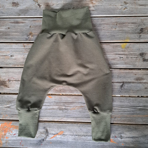 Harem Pants Crescita BioBasic Verde Militare Felpato