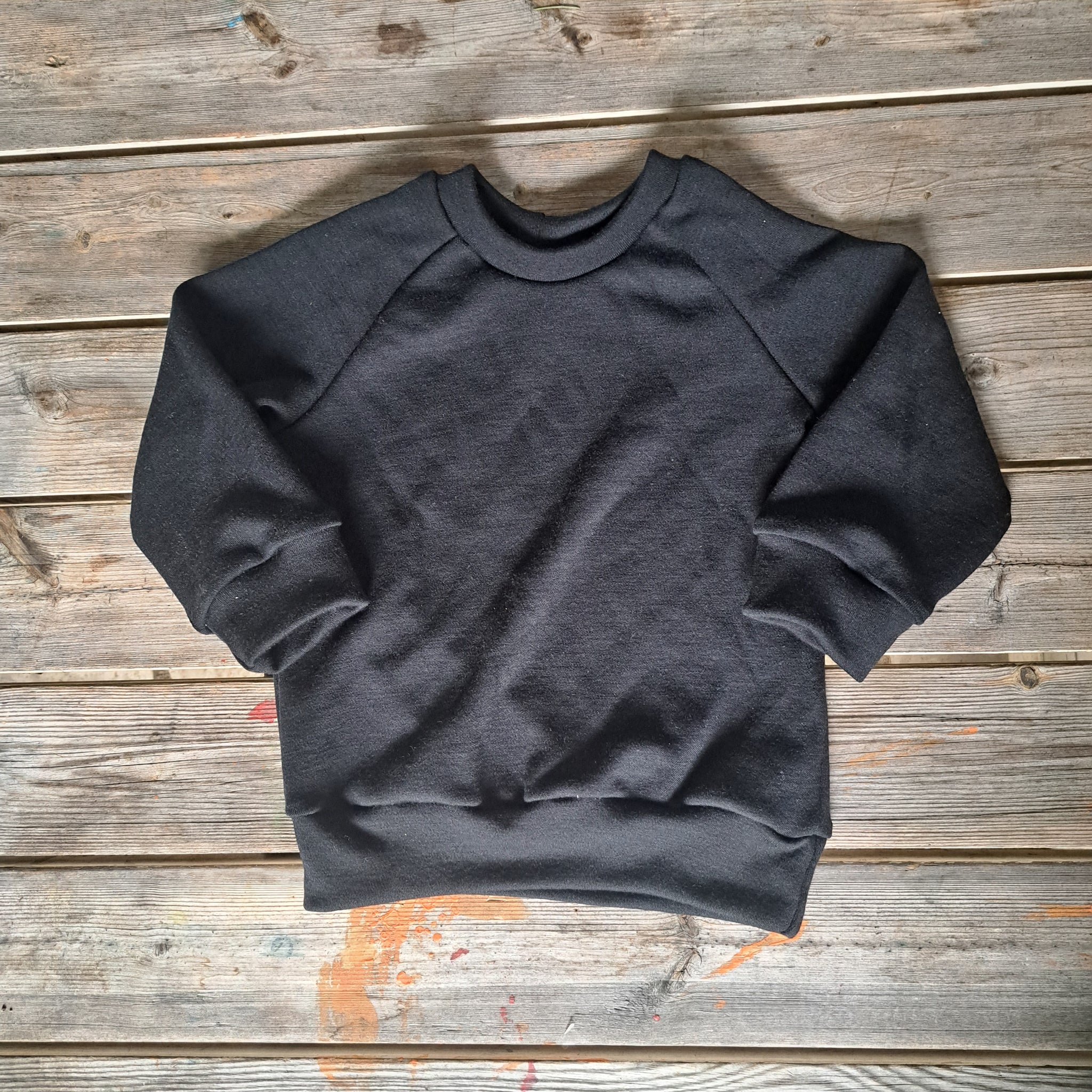 Felpa BioBasic Lana Merino Nera