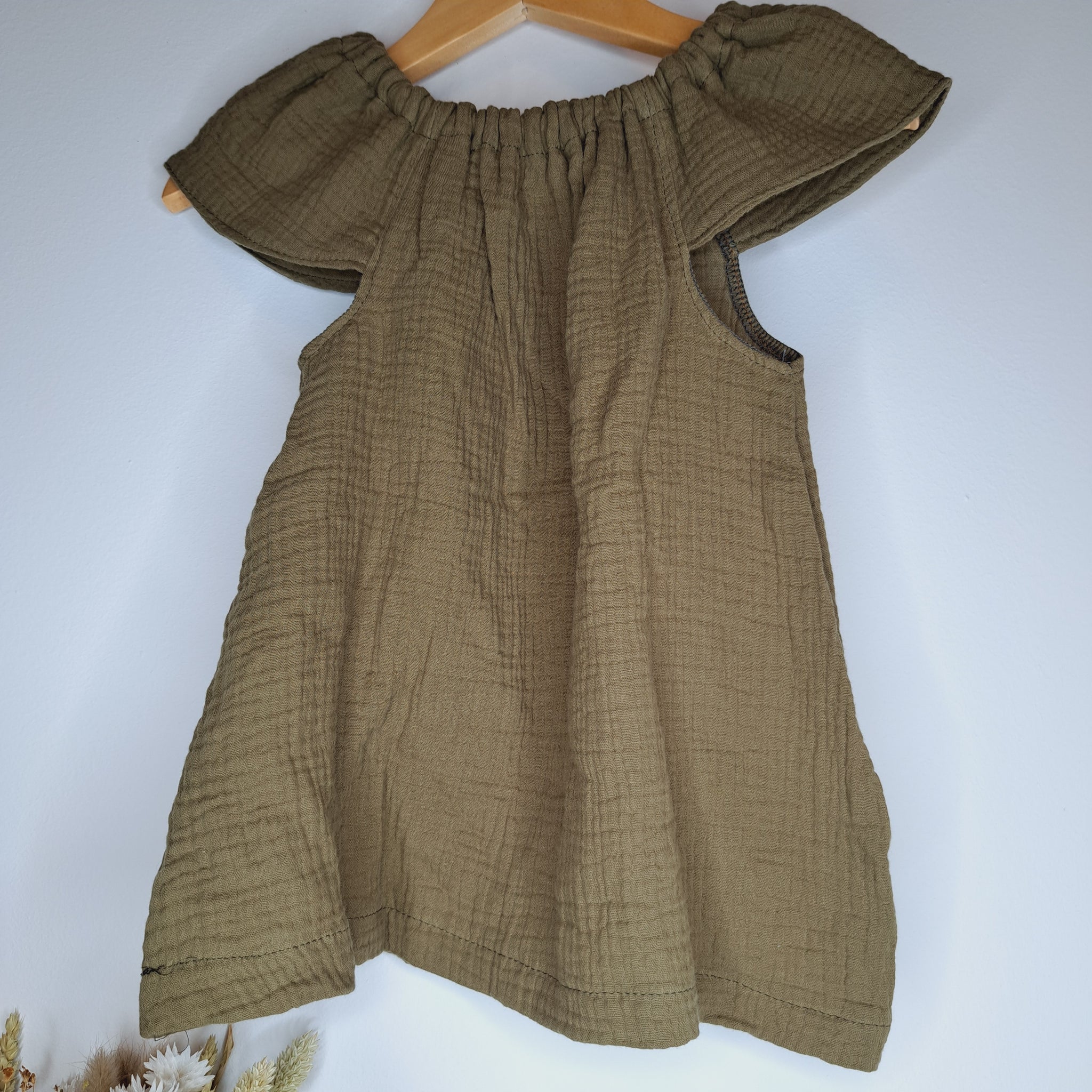 Blusa Bambina in Mussola Verde
