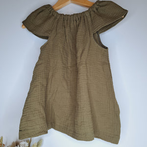 Blusa Bambina in Mussola Verde