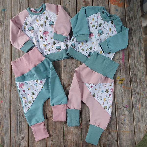 Felpa Casa Needles Azzurro Rosa