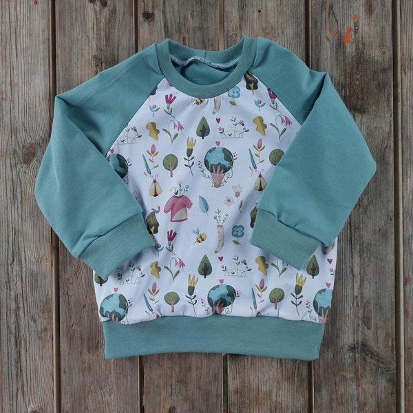 Felpa Casa Needles Azzurro Rosa